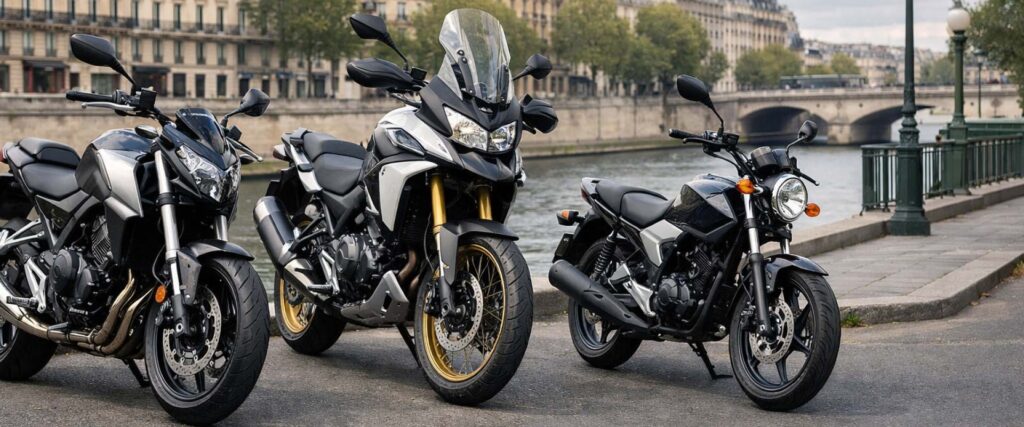 Motos d’occasion à Paris – roadster, trail et 125cc en environnement urbain