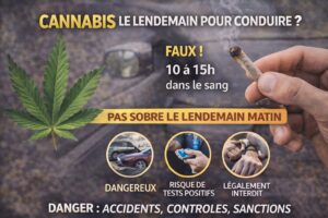 Conduire sous l'emprise du cannabis. Danger