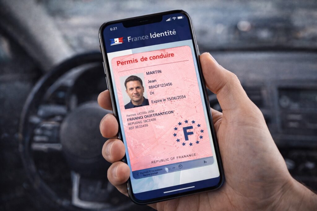 Permis de conduire numerique sur mobile
