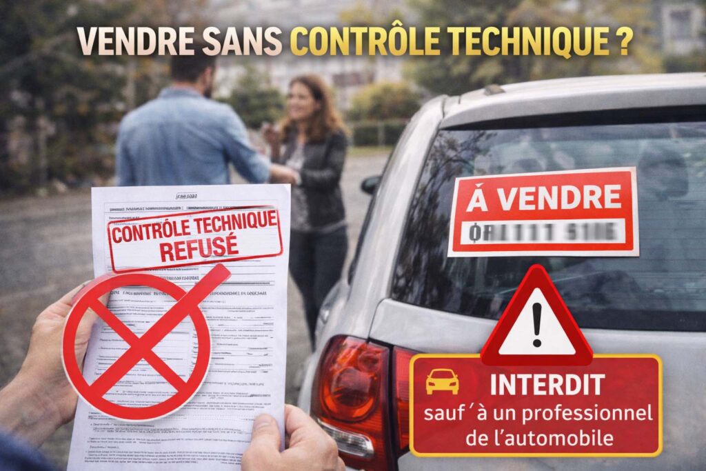 Vente de voiture sans contrôle technique c'est légal?