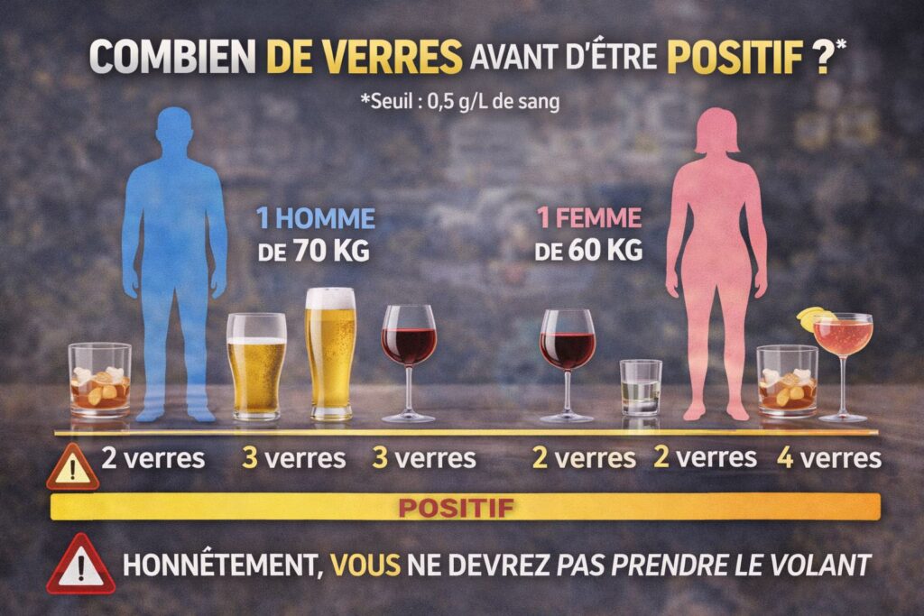 Taux d'alcool avant dêtre positif